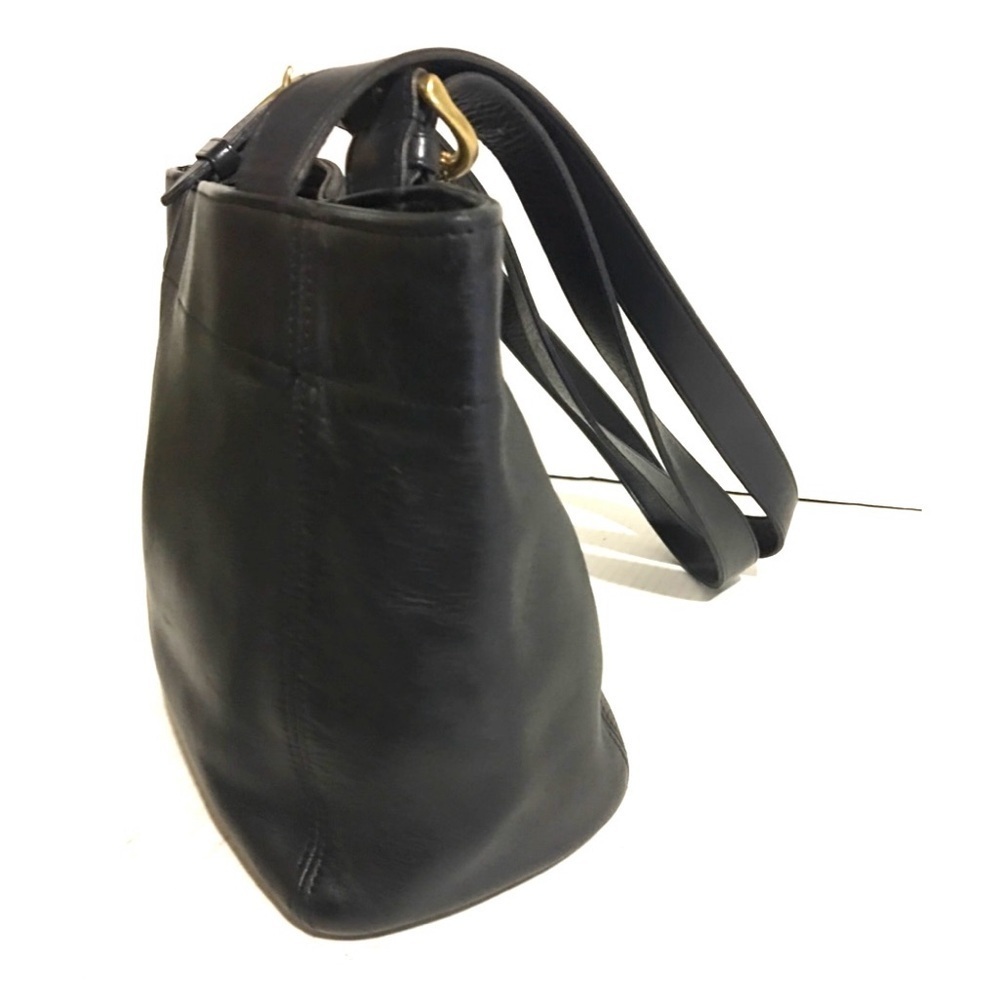 Coach vintage black leather shoulder handbag - Picture 9 of 11